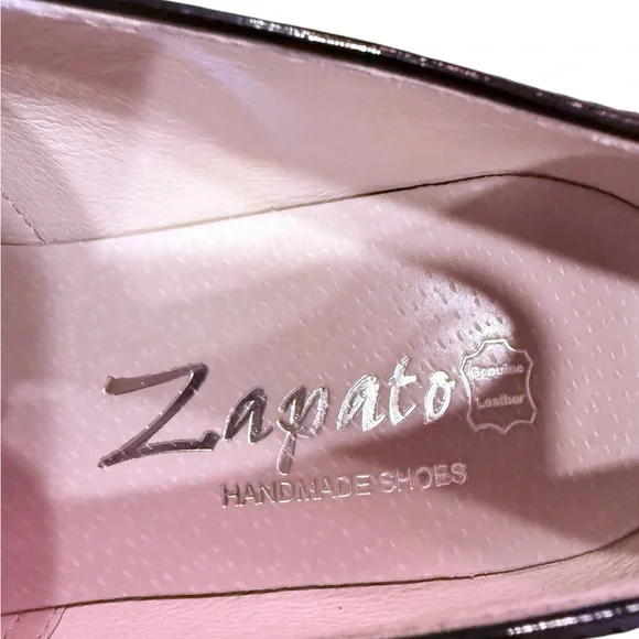 Zapato Women’s Genuine Leather Black  Tassel Loafers Sz 40 - Picture 8 of 9